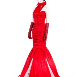 Cosrea Disney Cruella 2021 Movie Flame Dress Cosplay Costume