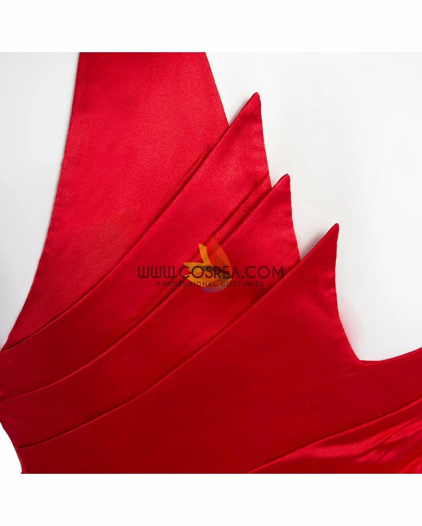 Cosrea Disney Cruella 2021 Movie Flame Dress Cosplay Costume