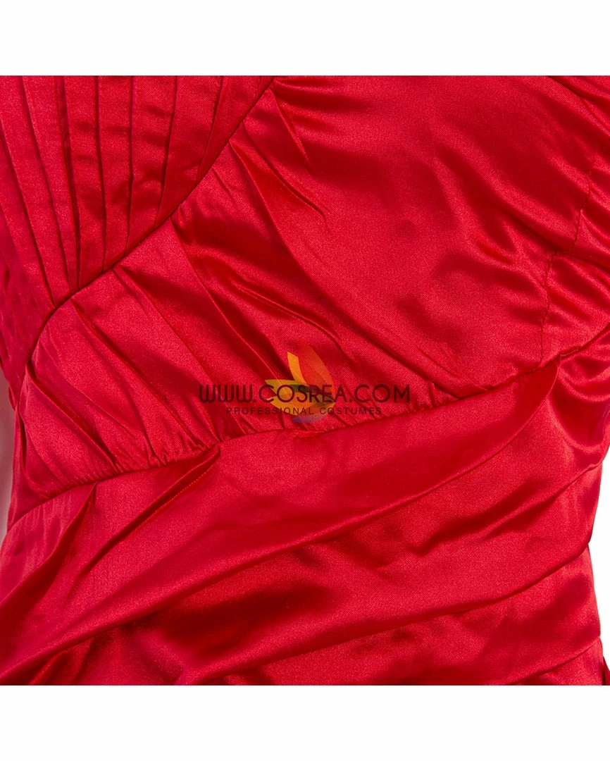 Cosrea Disney Cruella 2021 Movie Flame Dress Cosplay Costume