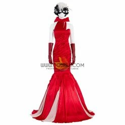 Cosrea Disney Cruella 2021 Movie Flame Dress Cosplay Costume