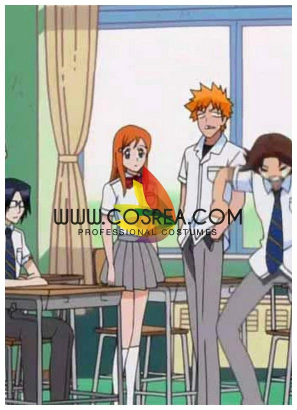 Cosrea Bleach Karakura High School Male Summer Cosplay Costume