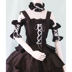 Cosrea Cosplay Costumes Chobit Chii Black And White Cosplay Costume