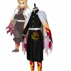Cosrea Demon Slayer Rengoku Kyojuro Printed Cosplay Costume Cosplay Costumes