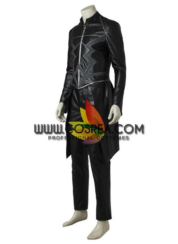 Cosrea Cosplay Costumes Black Bolt Inhumans PU Leather Cosplay Costume