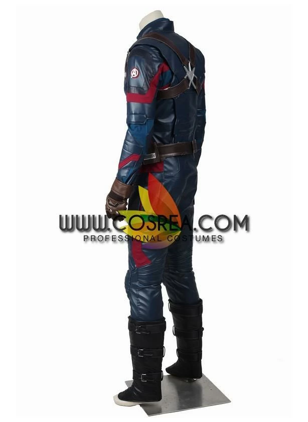 Cosrea Captain America Civil War PU Leather Cosplay Costume