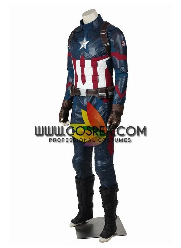 Cosrea Captain America Civil War PU Leather Cosplay Costume