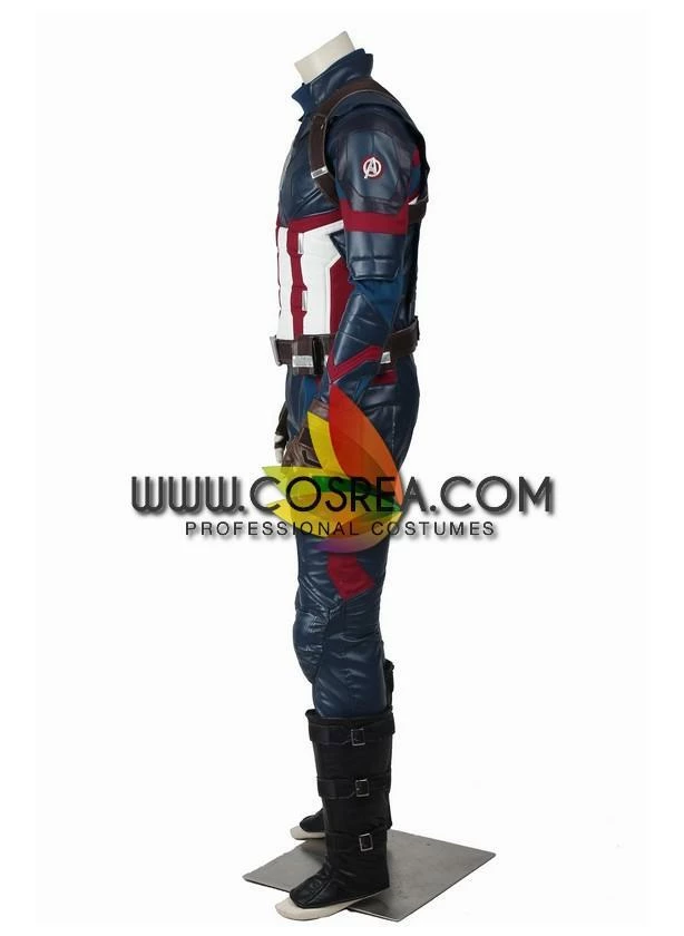 Cosrea Captain America Civil War PU Leather Cosplay Costume