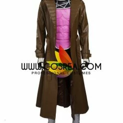 Cosrea Cosplay Costumes Gambit PU Leather Cosplay Costume