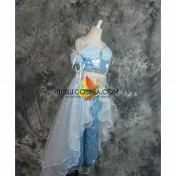 Cosrea Aladdin Jasmine Blue Sequined Cosplay Costume Disney Inspired