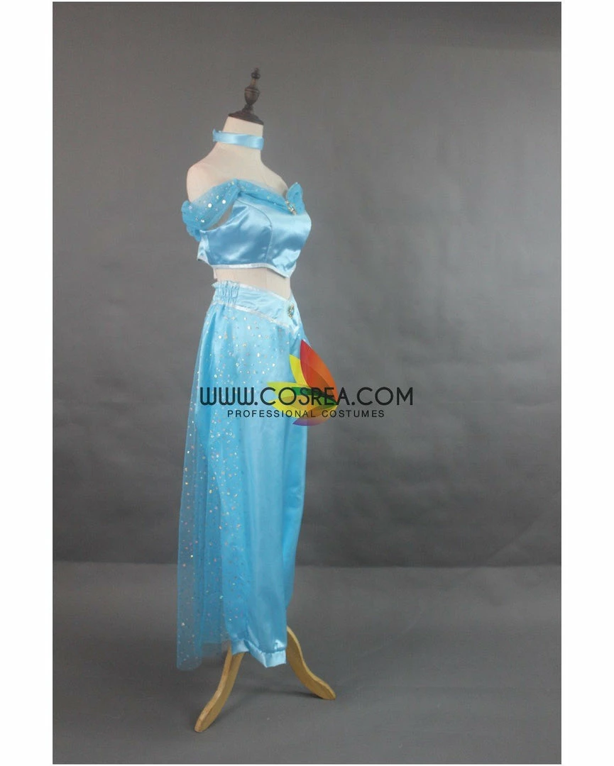 Cosrea Aladdin Jasmine Classic Satin Cosplay Costume Disney Inspired