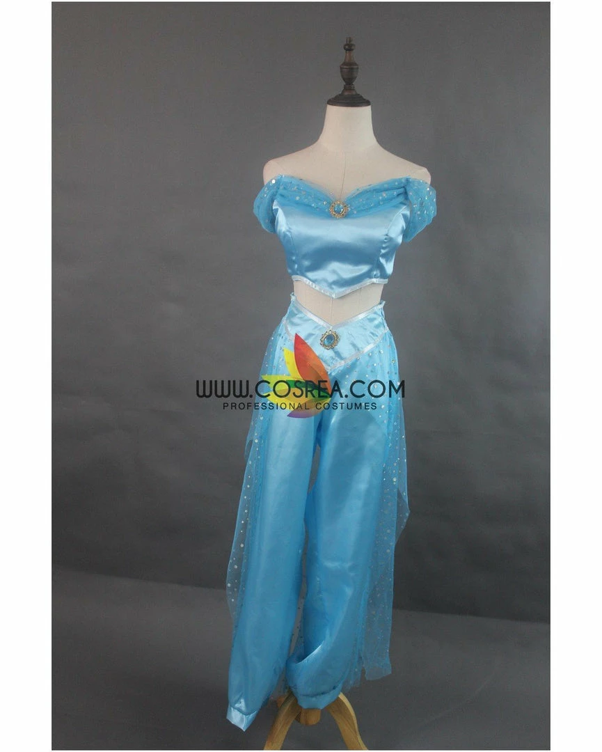 Cosrea Aladdin Jasmine Classic Satin Cosplay Costume Disney Inspired