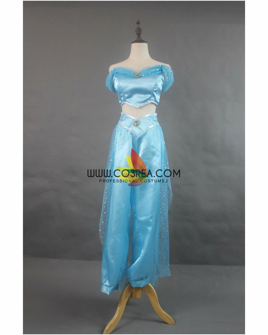 Cosrea Aladdin Jasmine Classic Satin Cosplay Costume Disney Inspired