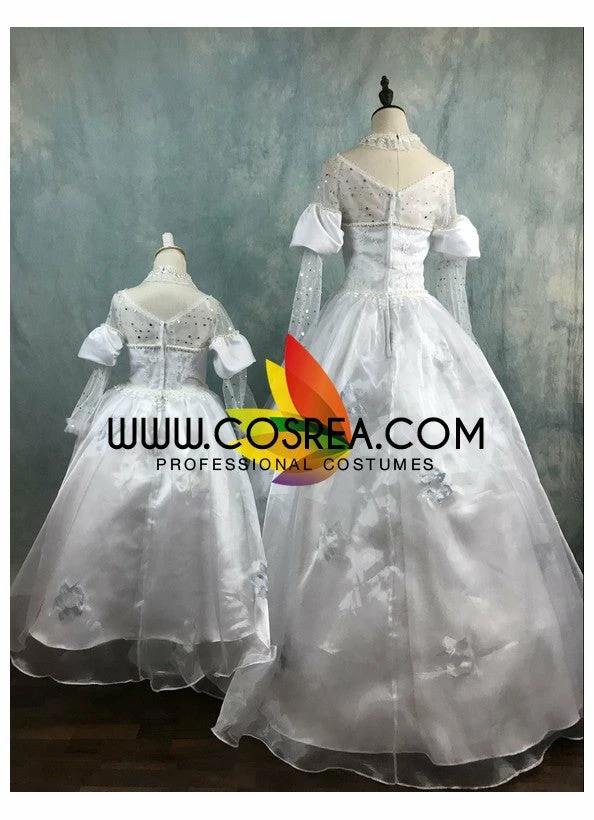 Cosrea Girls Size White Queen Cosplay Costume Disney Inspired