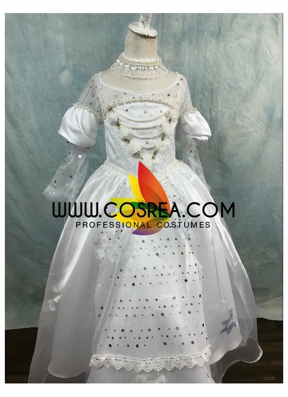 Cosrea Girls Size White Queen Cosplay Costume Disney Inspired
