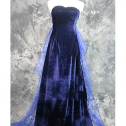 Cosrea Disney Inspired Anastasia Navy Blue Formal Evening Gown Cosplay Costume