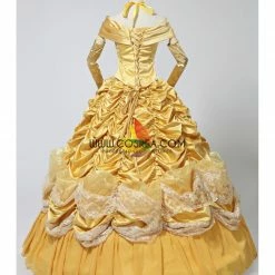 Cosrea Beauty And Beast Belle 2 Pieces Set Brocade Ruffle Cosplay Costume Disney Inspired