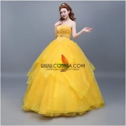 Cosrea Beauty And Beast Belle Classic Basque Style Cosplay Costume Disney Inspired