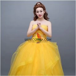 Cosrea Beauty And Beast Belle Classic Basque Style Cosplay Costume Disney Inspired