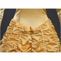Cosrea Beauty And Beast Belle Classic Brocade Ruffle Cosplay Costume
