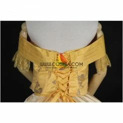 Cosrea Disney Inspired Beauty And Beast Belle Classic Brocade Satin Cosplay Costume