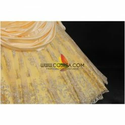 Cosrea Disney Inspired Beauty And Beast Belle Classic Brocade Satin Cosplay Costume