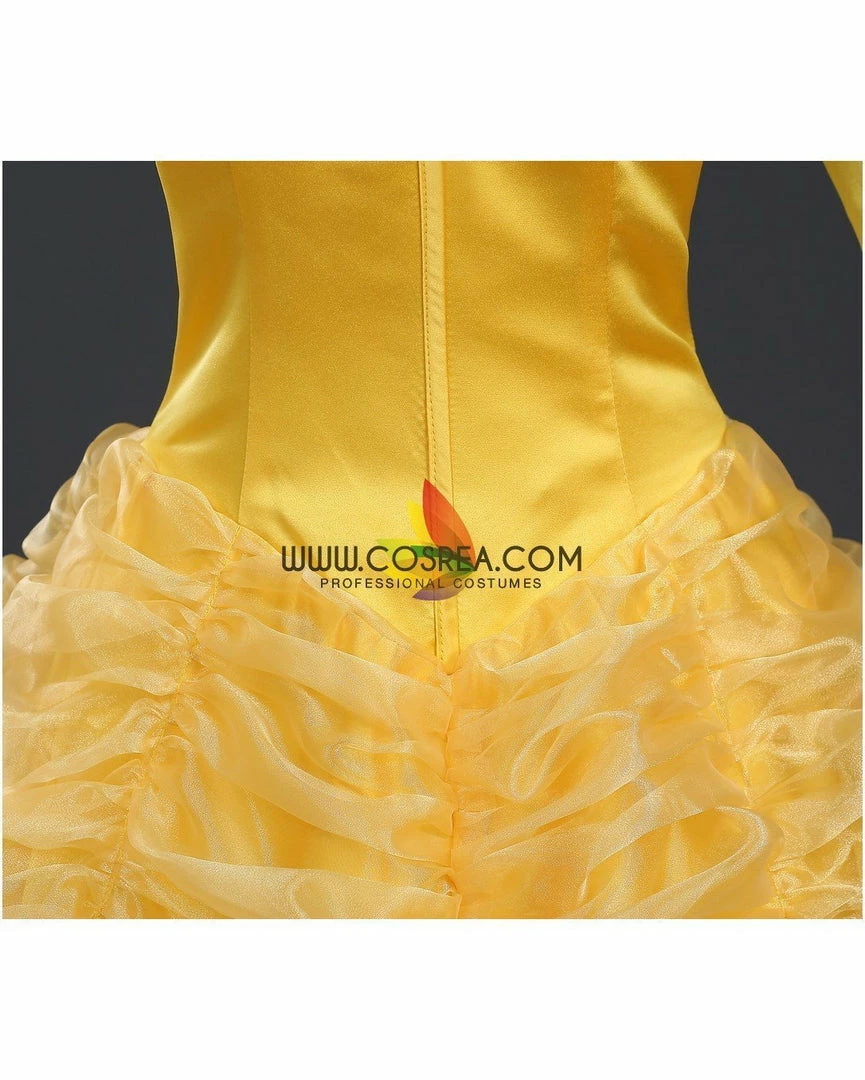 Cosrea Beauty And Beast Belle Classic Multilayer Organza Tulle Cosplay Costume