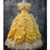 Cosrea Beauty And Beast Belle Classic Multilayer Tulle Cosplay Costume Disney Inspired
