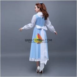 Cosrea Beauty And Beast Belle Classic Peasant In Satin Cosplay Costume