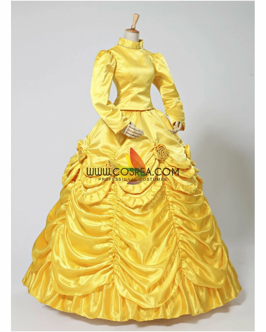 Cosrea Disney Inspired Beauty And Beast Belle Classic Winter Cosplay Costume