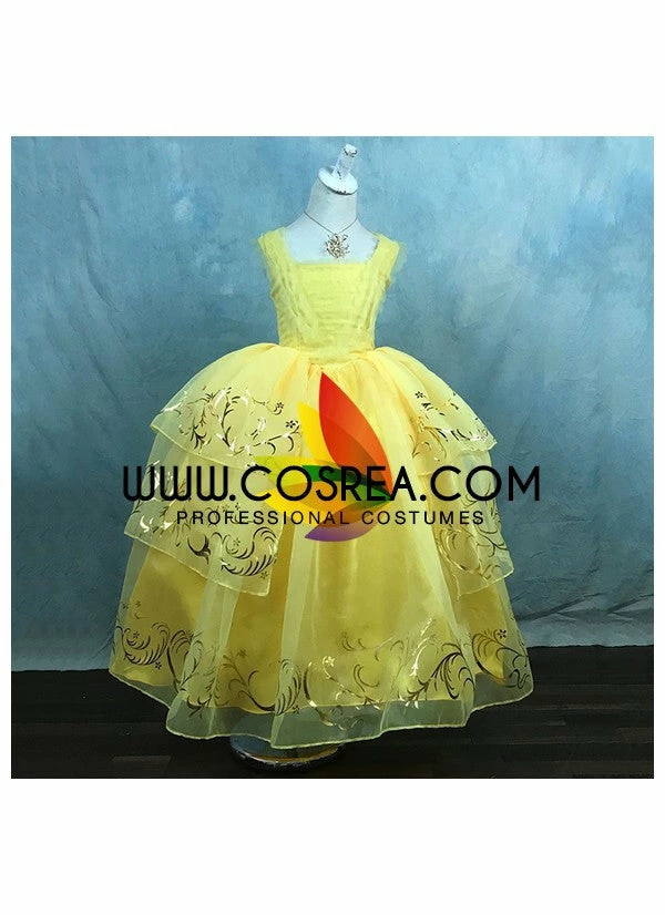 Cosrea Girls Size Beauty And Beast Belle Live Action Cosplay Costume Disney Inspired