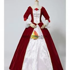 Cosrea Disney Inspired Beauty And Beast Belle Velvet Holiday Cosplay Costume