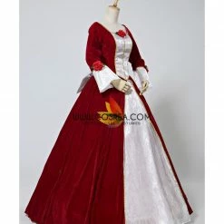 Cosrea Disney Inspired Beauty And Beast Belle Velvet Holiday Cosplay Costume