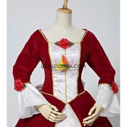 Cosrea Disney Inspired Beauty And Beast Belle Velvet Holiday Cosplay Costume