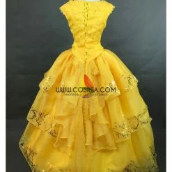 Cosrea Beauty And Beast Live Action Belle Classic Ballgown Cosplay Costume Disney Inspired