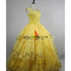 Cosrea Beauty And Beast Live Action Belle Organza Tulle Cosplay Costume