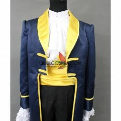 Cosrea Beauty And Beast Prince Navy Blue Satin Cosplay Costume Disney Inspired