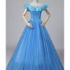 Cosrea Disney Inspired Cinderella Live Action Classic Organza Tulle Ballgown Cosplay Costume