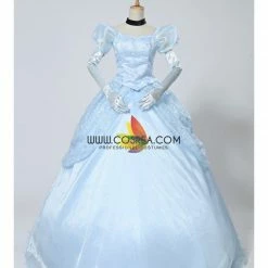 Cosrea Cinderella Classic Ballgown In Floral Overlayer Cosplay Costume Disney Inspired