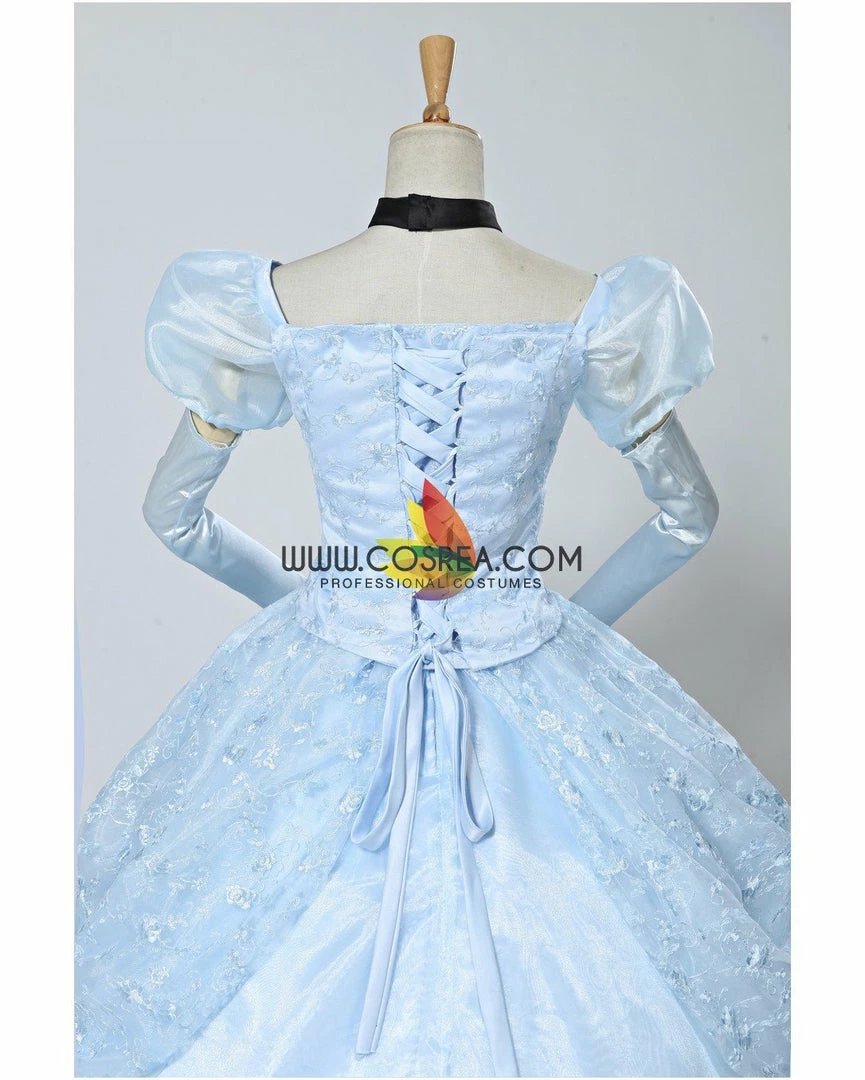 Cosrea Cinderella Classic Ballgown In Floral Overlayer Cosplay Costume Disney Inspired