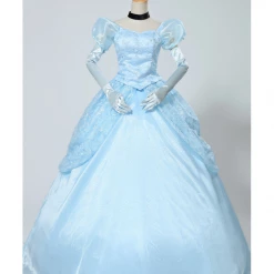 Cosrea Cinderella Classic Ballgown In Floral Overlayer Cosplay Costume Disney Inspired