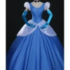 Cosrea Cinderella's Classic Royal Blue Satin Cosplay Costume