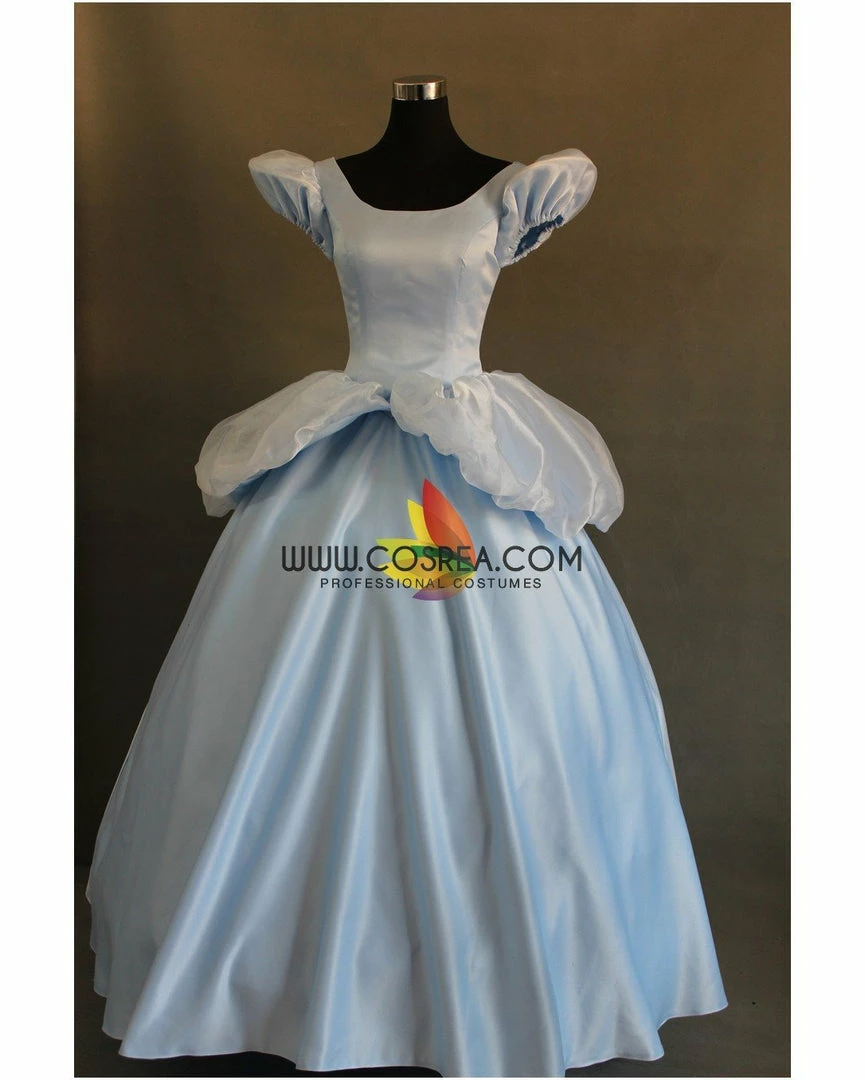 Cosrea Disney Inspired Cinderella Classic Scallop Sleeves Cosplay Costume