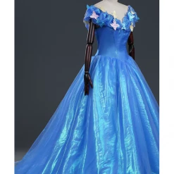 Cosrea Cinderella Live Action Glass Tulle Cosplay Costume Disney Inspired