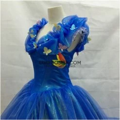 Cosrea Cinderella Organza Tulle Ballgown With Extended Train Cosplay Costume