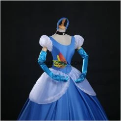 Cosrea Cinderella's Classic Royal Blue Satin Cosplay Costume