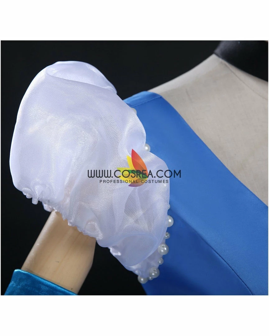 Cosrea Cinderella's Classic Royal Blue Satin Cosplay Costume