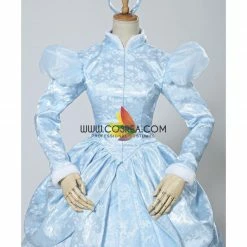 Cosrea Disney Inspired Cinderella Winter Cosplay Costume In Brocade Satin