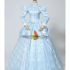 Cosrea Disney Inspired Cinderella Winter Cosplay Costume In Brocade Satin