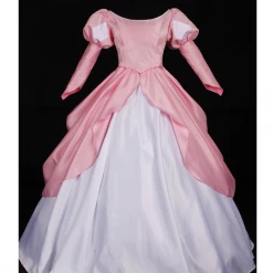Cosrea Disney Inspired Little Mermaid Ariel Classic Pink Satin Cosplay Costume