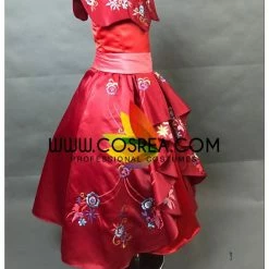 Cosrea Disney Inspired Girls Size Elena Of Avalor Embroidered Regal Cosplay Costume